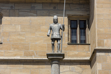 Obraz premium Weissenburg Rathaus Schweppermannsbrunnen