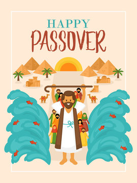 Passover holiday greeting card design