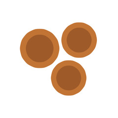 Old coins flat design icon