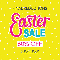 Easter Sale Banner Template Background