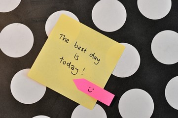 today is the best day, motivation quote, colorful stickers, emoticon