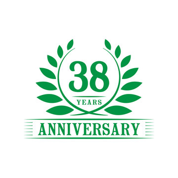 38 years anniversary logo template. 