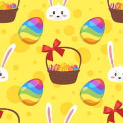 seamless pattern with Easter bunny 