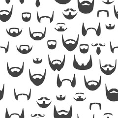 pattern with  beards and mustaches 