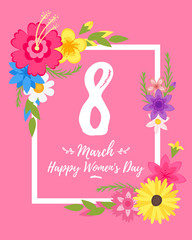 International woman's day greeting card