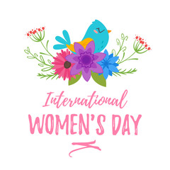 International woman's day greeting card