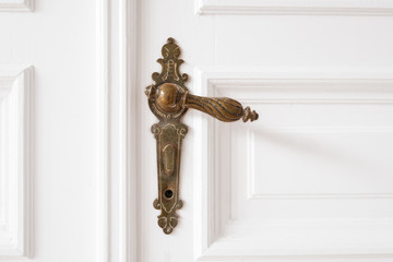 old door handle  - apartment  interior