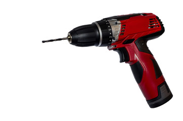 Cordless drill  on white background