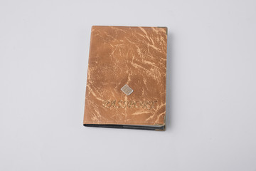 passport and micro sim card on white background, isolated