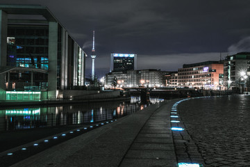 cityscape of Berlin by night