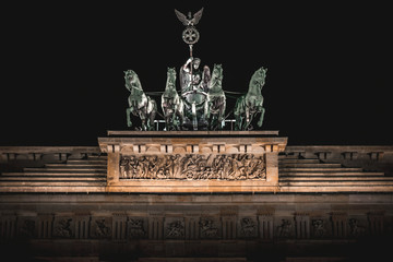 the Brandenburger Gate in Berlin by night © lakkot