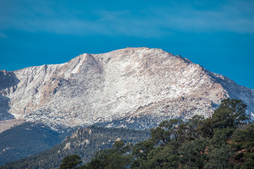 Snow top mountain landscape
