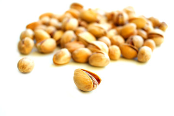 Fried and salted pistachios