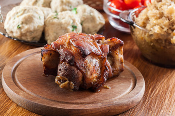 Homemade baked pork knuckle