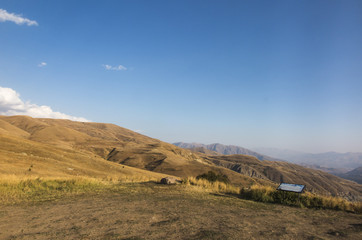 View of the mountains in the area of the Vardenyats pass, Armenia.