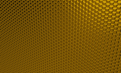 Macro, honeycomb. Background of orange, yellow hexagons