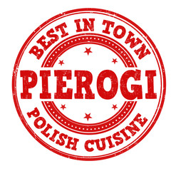 Pierogi grunge rubber stamp