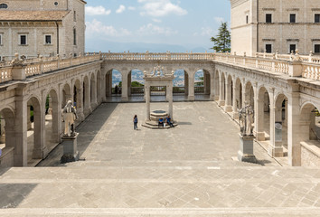  Cistern in the Cloister of Bramante, Benedictine abbey of Montecassino. Italy
