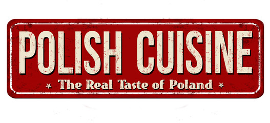 Naklejki  Kuchnia polska vintage zardzewiały metalowy znak