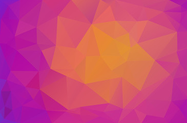 Abstract background of triangles. Pink, yellow bright multicolor background