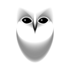 owl logo animals black/white vector