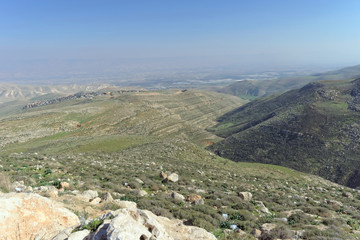 Landscapes in the Lower Galilee in Israel.