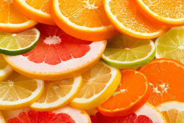 Fototapeta na wymiar Fresh sliced citrus.
