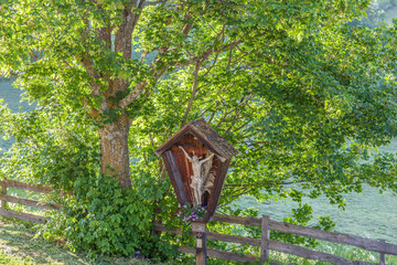 Jesus Wegkreuz in Lengmoos am Ritten