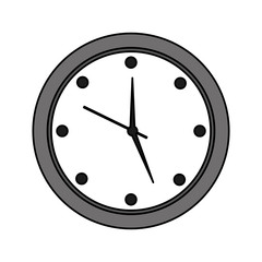 round clock time hour device count icon vector illustration