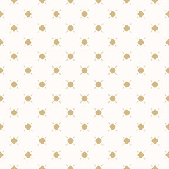 Golden dots vector seamless pattern. Subtle gold and beige polka dot texture