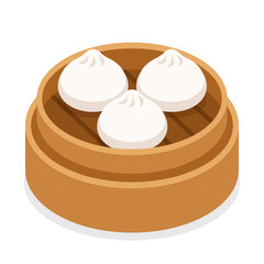 Dum sum dumplings in basket