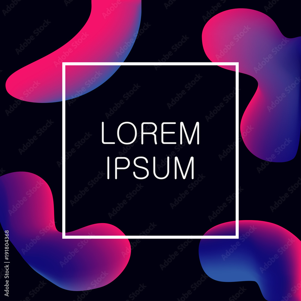 Aufkleber abstract fluid colors shapes. modern background for banner with colorful liquid bubbles. trendy desi