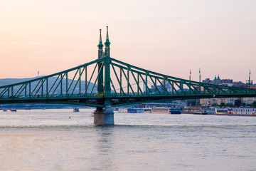 The Liberty Bridge in Budapest, Hungary
