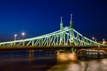 Fototapeta na wymiar The Liberty Bridge in Budapest, Hungary