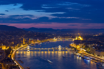 Fototapeta na wymiar Aerial view of Budapest, Hungary