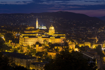 Obraz premium Budapest Castle at Sunset, Hungary