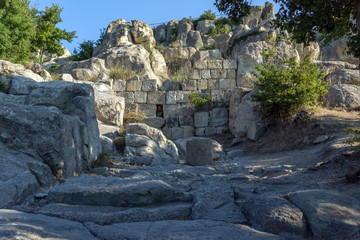 Sunrise view of The ancient Thracian city of Perperikon, Kardzhali Region, Bulgaria
