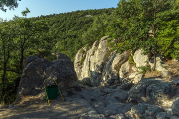 Sunrise view of The ancient Thracian city of Perperikon, Kardzhali Region, Bulgaria