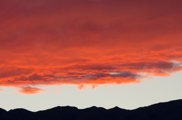 Vibrant cloud landscape in the California desert.