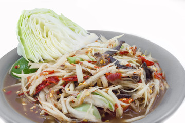 Green papaya salad Thailand.