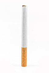 Cigarette on white background.