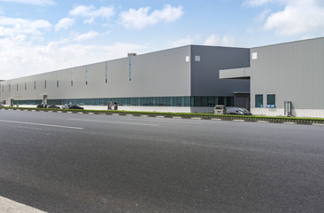 Fototapeta na wymiar Modern factory buildings and warehouses