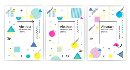 Abstract backgrounds of geometric shapes for new flyers