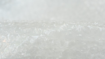 Close up White air bubble warp protection goods