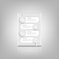 Infographic design vector and marketing icons can be used for workflow layout, diagram, annual report, web design. Business concept with 4 options, steps or processes.