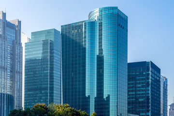 Obraz premium Urban building skyscrapers in Shanghai Financial District