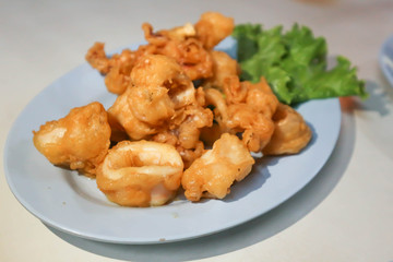 calamari or fried squid or crisp fried calamari