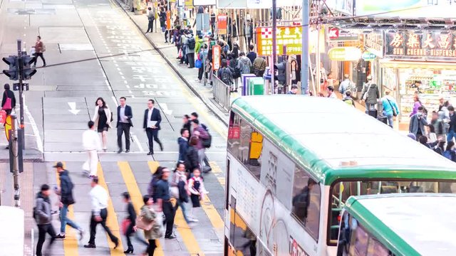  Hong Kong street, people walking in the street at night