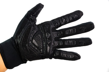 Black Leather sportwear glove