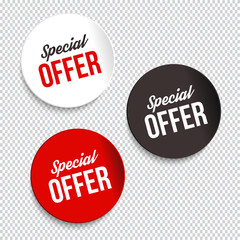 Set of color special offer banners. Vector illustration. - obrazy, fototapety, plakaty
